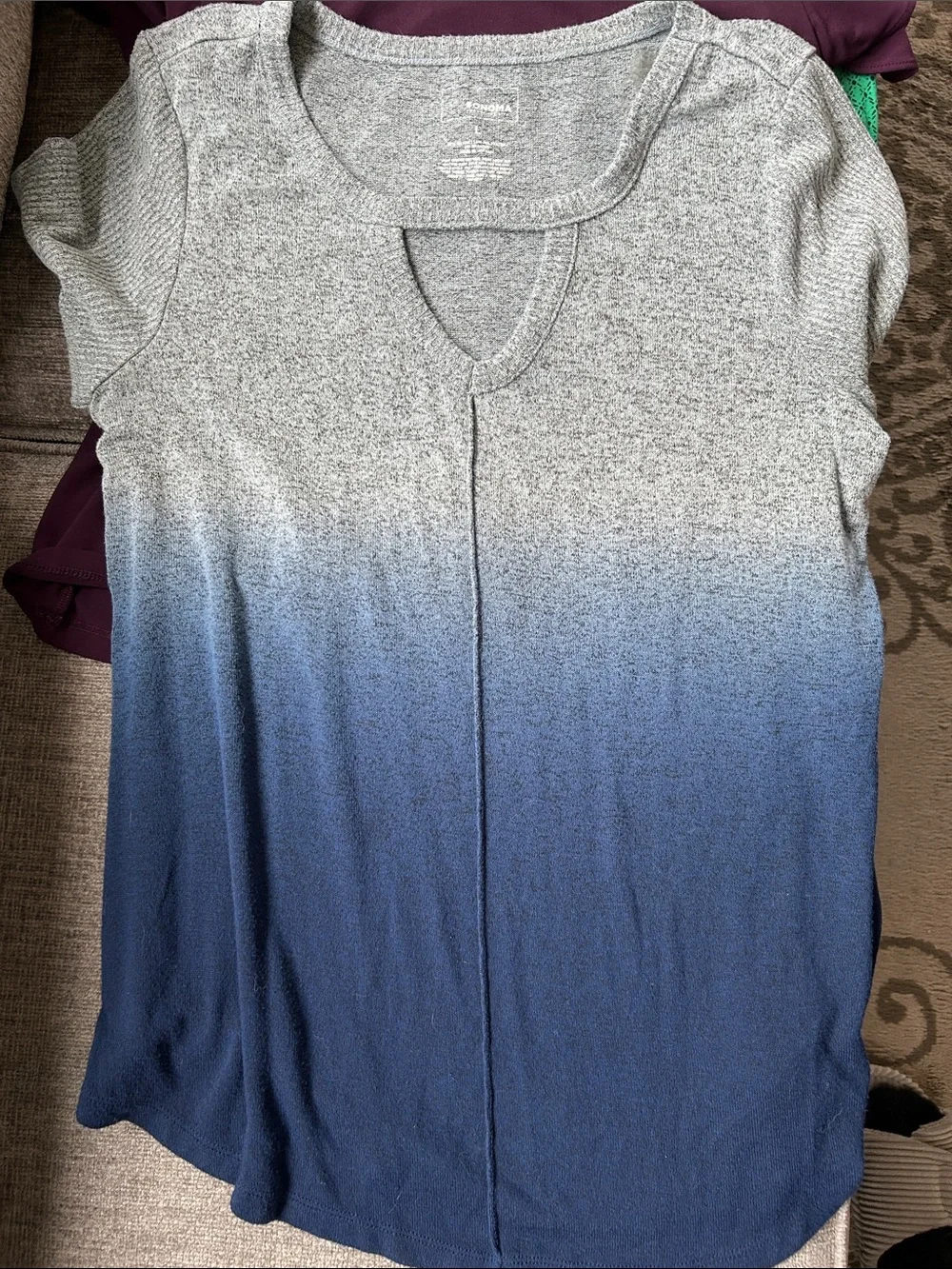 Calvin Klein Plum, Green & Gray-Blue Women’s Top Trio - Picture 2 of 7